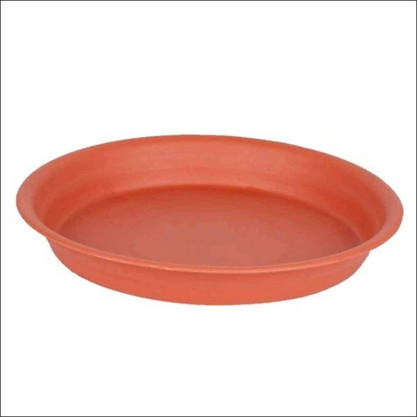 Yoidentity Round Plastic Plate (Terracotta Color)